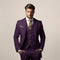 Three-Piece Double-Breasted Suit for Men - Purple