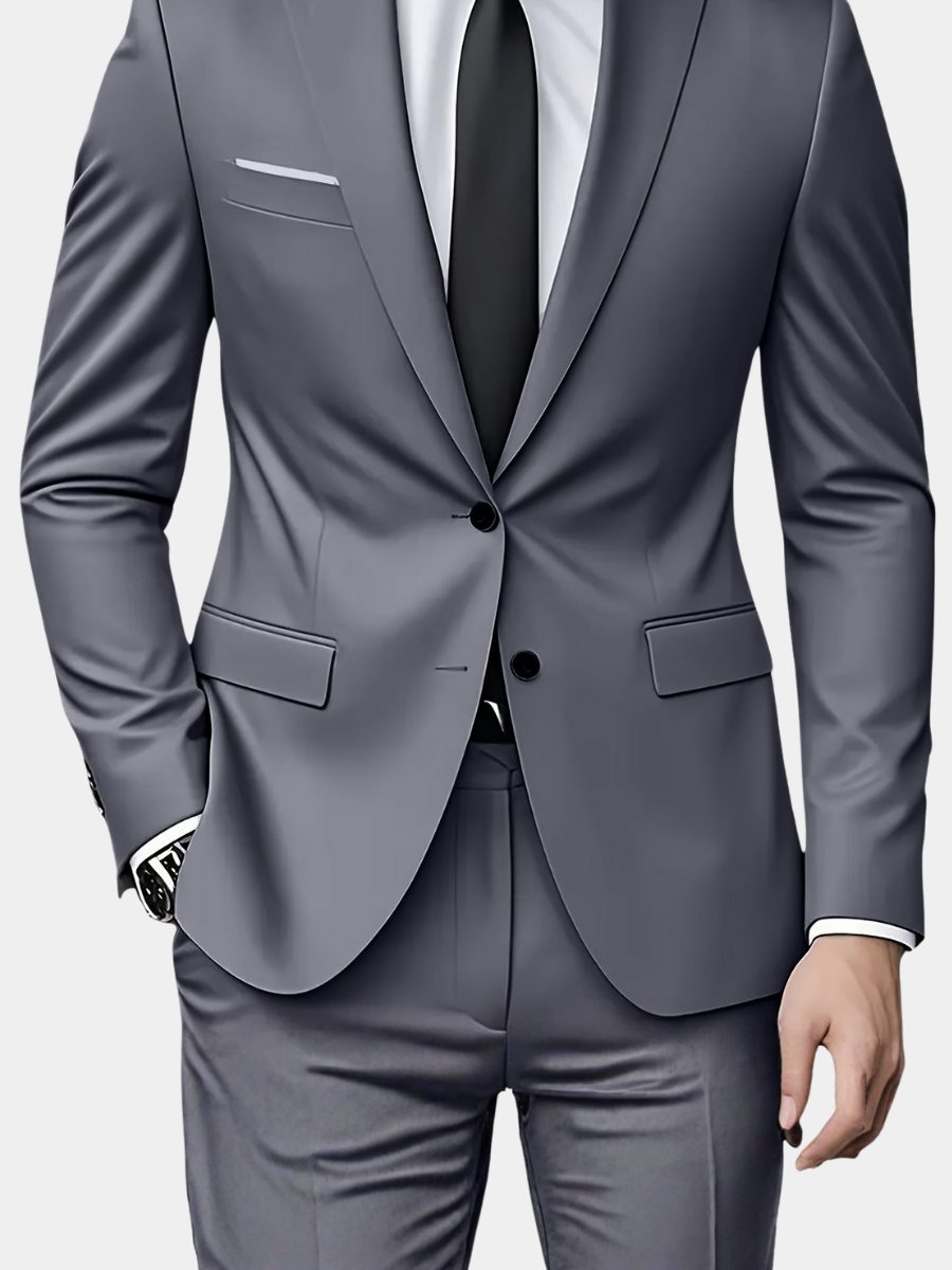 Two-Button Notch Lapel Suit for Men