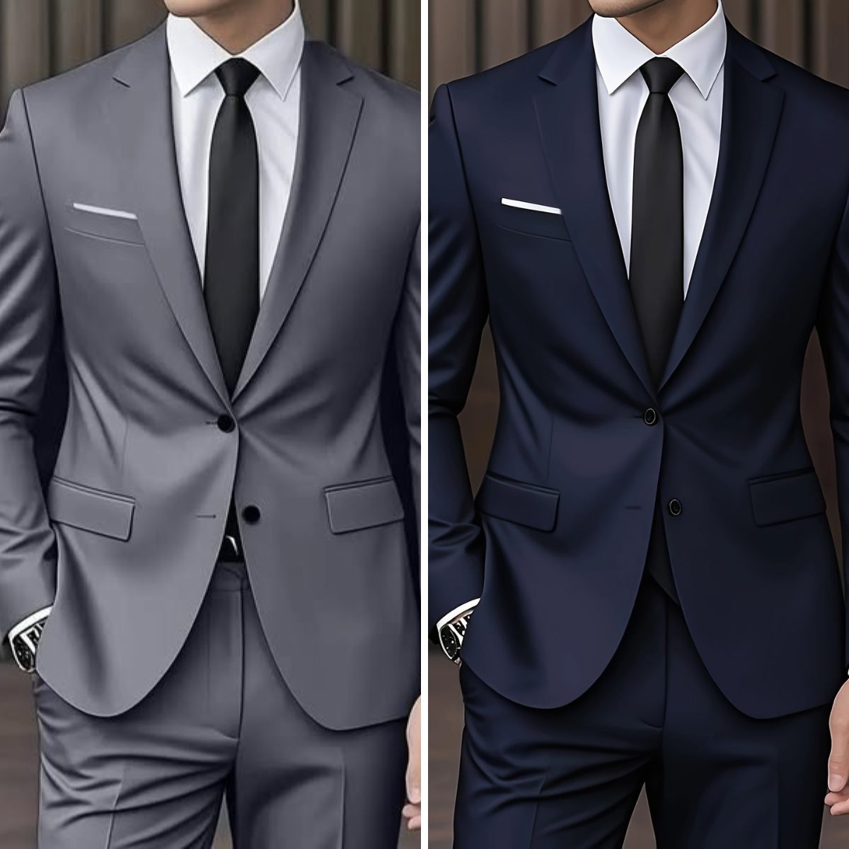 Two-Button Notch Lapel Suit for Men - View 15