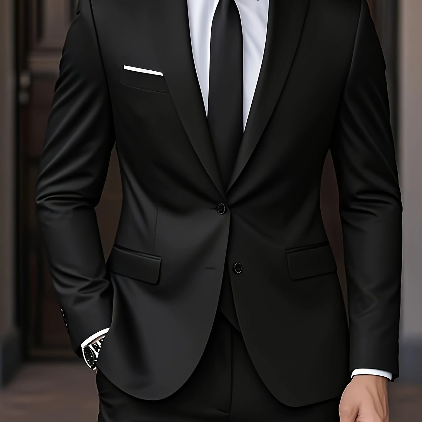 Two-Button Notch Lapel Suit for Men - View 16
