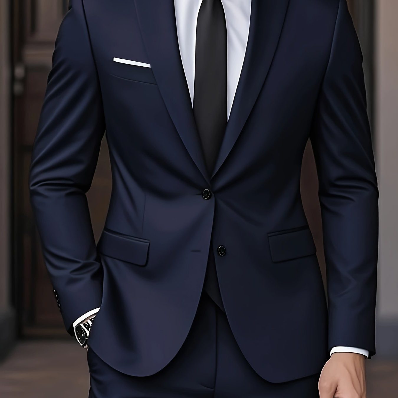 Two-Button Notch Lapel Suit for Men - View 17