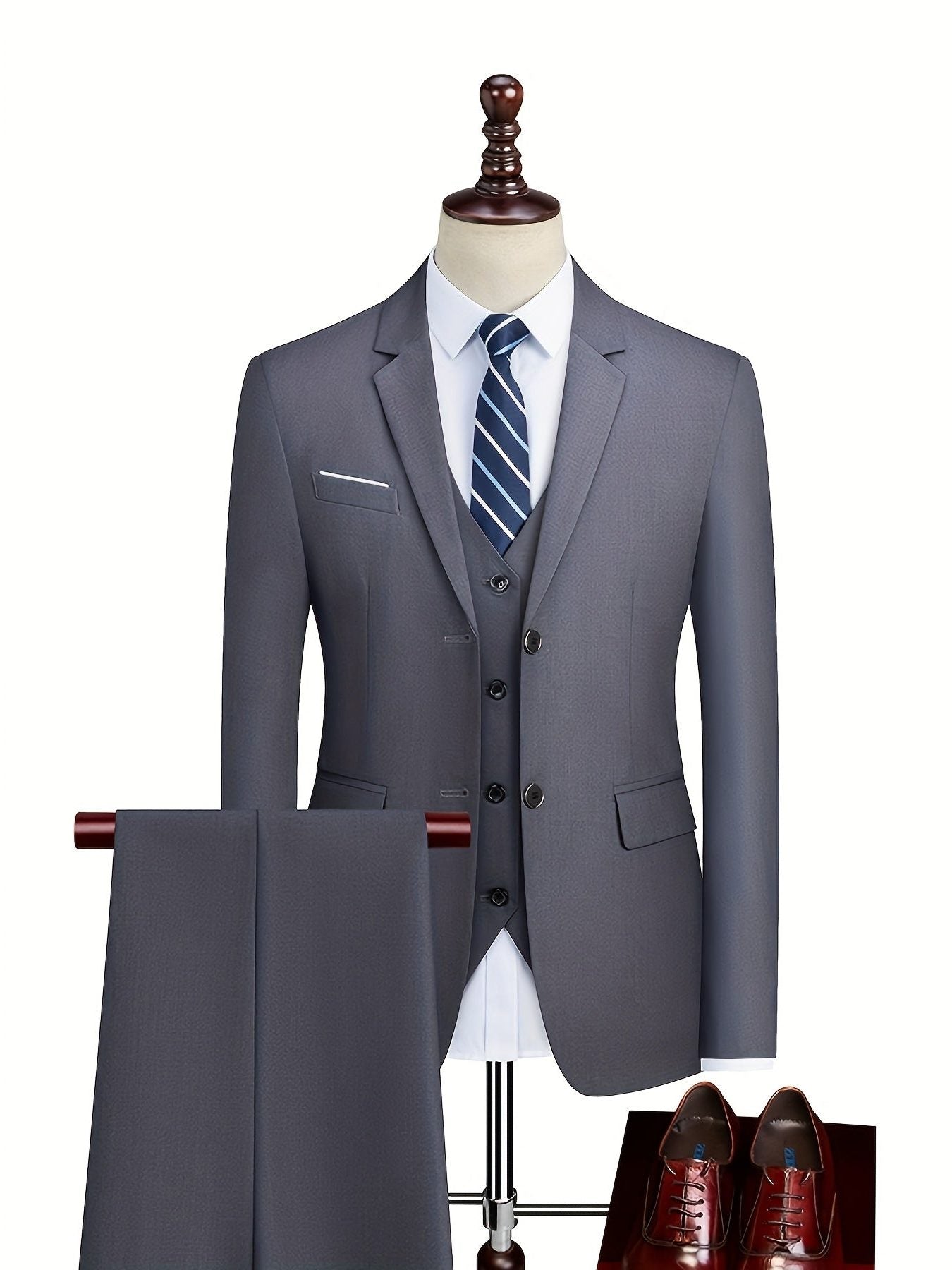 Two-Button Notch Lapel Suit for Men - View 4