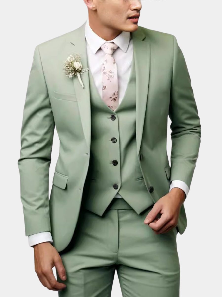 Two-Piece Single-Breasted Blazer Set for Men