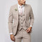 Two-Piece Single-Breasted Blazer Set for Men - Beige