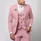 Two-Piece Single-Breasted Blazer Set for Men - Pink