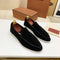Suede Slip-On Loafer for Men - SCHWARZ