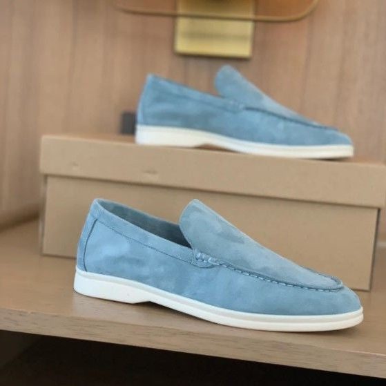 Suede Slip-On Loafer for Men - HELLBLAU