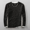 V-Neck Long Sleeve T-Shirt for Men - Black