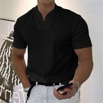 V-Neck Slim Fit T-Shirt for Men - Black