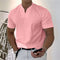 V-Neck Slim Fit T-Shirt for Men - Pink