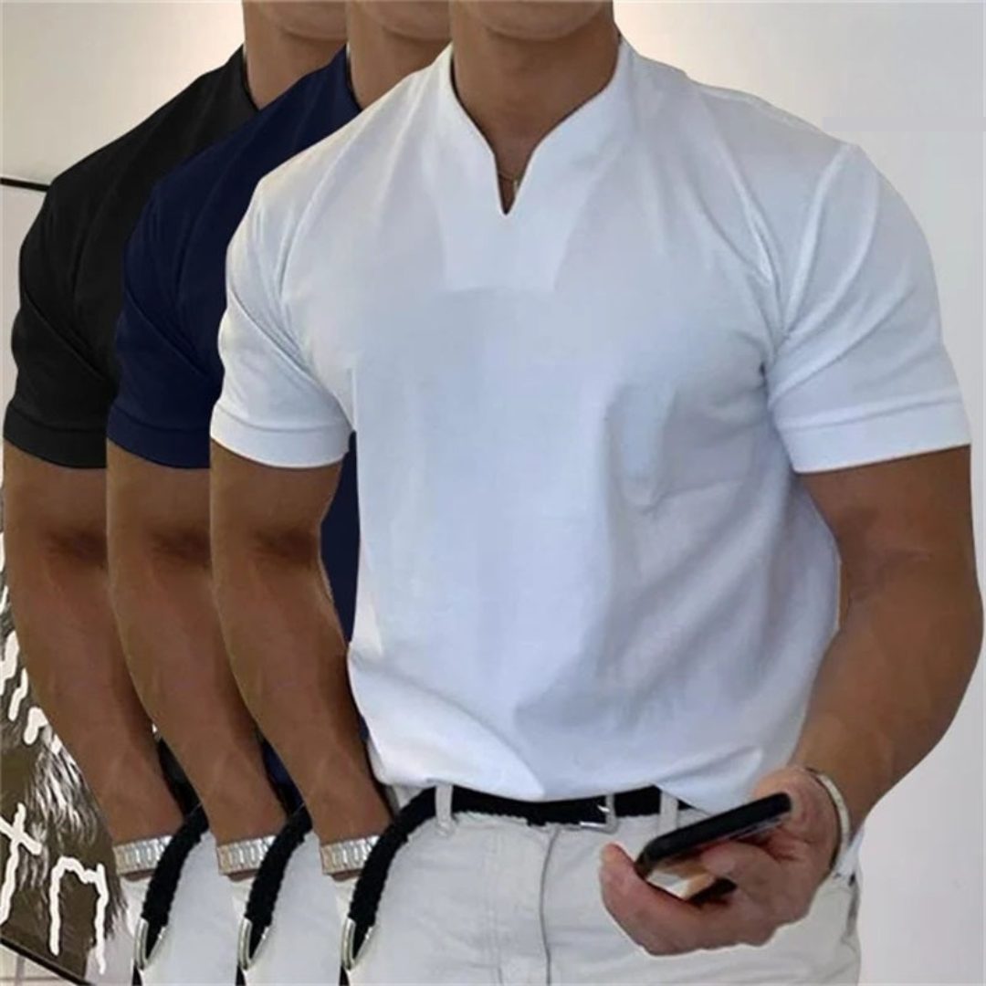 V-Neck Slim Fit T-Shirt for Men - View 9