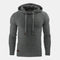 Waffle Knit Hoodie Pullover for Men