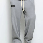 Wide Leg Drawstring Trousers for Men - Grey
