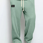Wide Leg Drawstring Trousers for Men - Green