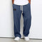 Wide Leg Drawstring Trousers for Men - Navy Blue