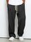 Wide Leg Drawstring Trousers for Men - Black