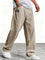 Wide-Leg Linen Trousers for Men - Khaki