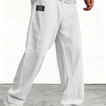 Wide-Leg Linen Trousers for Men - White