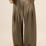 Wide Leg Pleated Trousers for Men