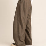 Wide Leg Pleated Trousers for Men - View 2