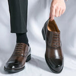 Wingtip Lace-Up Derby Shoes for Men