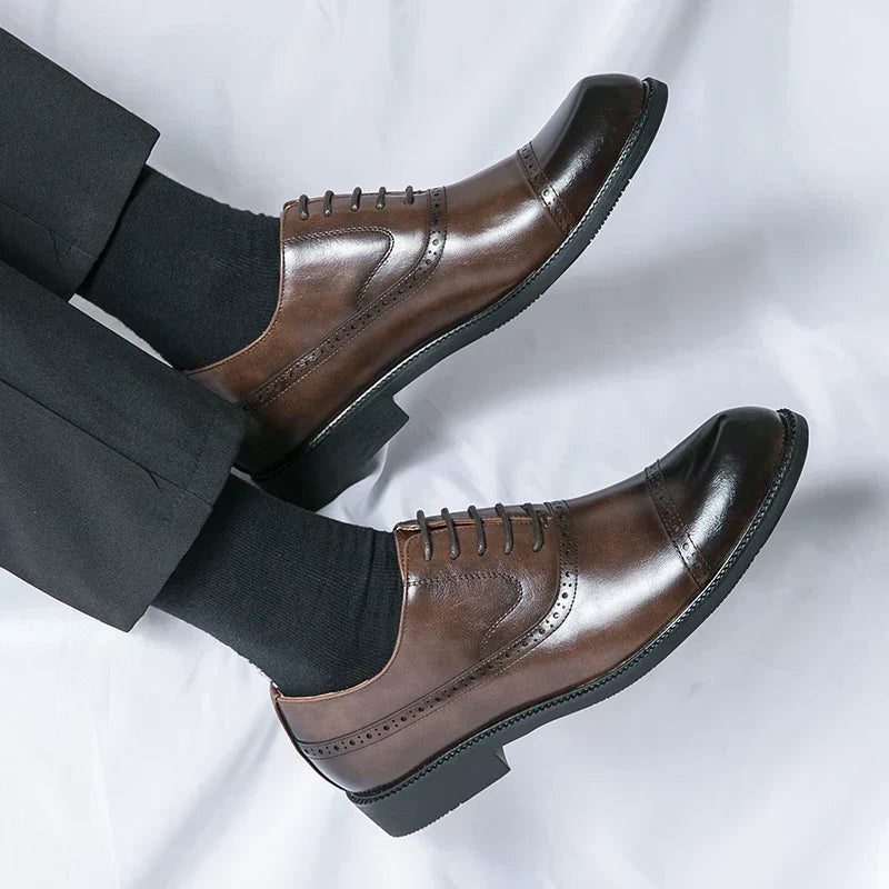 Wingtip Lace-Up Derby Shoes for Men - View 10
