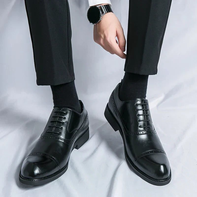 Wingtip Lace-Up Derby Shoes for Men - View 15
