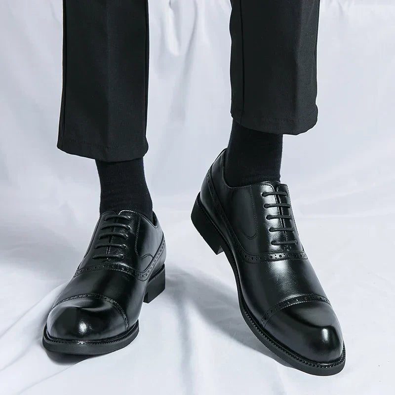 Wingtip Lace-Up Derby Shoes for Men - View 18