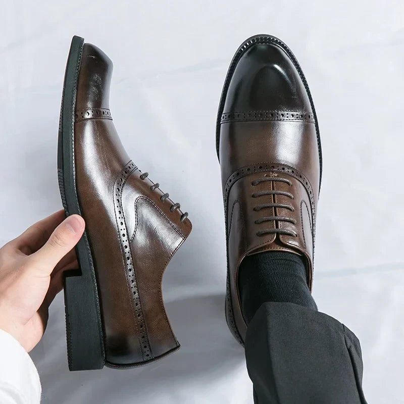 Wingtip Lace-Up Derby Shoes for Men - View 3