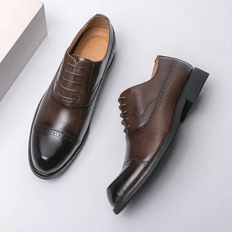 Wingtip Lace-Up Derby Shoes for Men - View 6