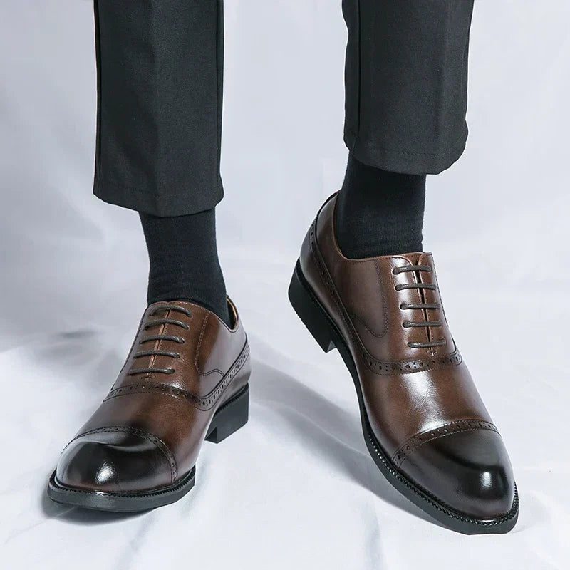 Wingtip Lace-Up Derby Shoes for Men - View 7