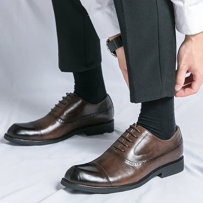 Wingtip Lace-Up Derby Shoes for Men - View 9