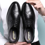 Wingtip Lace-Up Oxford Shoes for Men