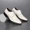 Wingtip Lace-Up Oxford Shoes for Men - White