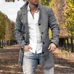 Wool Blend Long Coat for Men - View 6