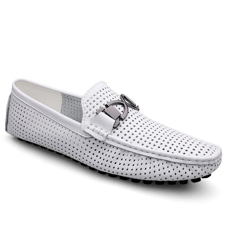 Woven Loafer with Metal Buckle for Men - View 8