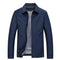Zip-Up Collar Jacket for Men - Blue