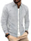 Zip-Up Collared Shirt Jacket for Men - Light gray