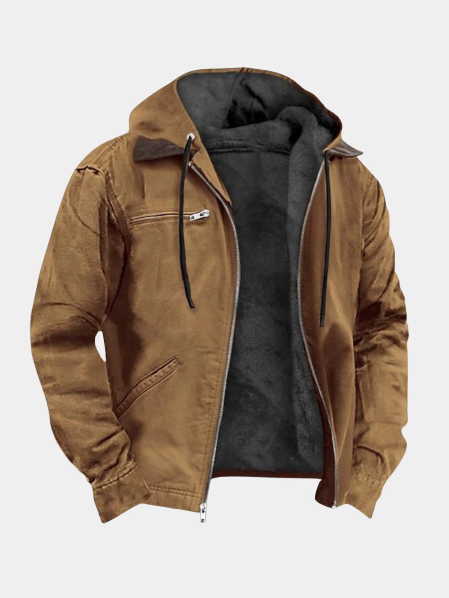 Zip-Up Hooded Jacket for Men