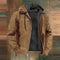 Zip-Up Hooded Jacket for Men - Brown