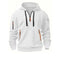 Zip-Up Hoodie with Arm Pocket for Men - White