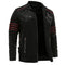 Zip-Up Leather Moto Jacket for Men