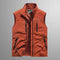 Zip-Up Stand Collar Cargo Vest for Men