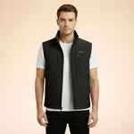Zip-Up Stand Collar Cargo Vest for Men - View 3