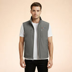 Zip-Up Stand Collar Cargo Vest for Men - View 7