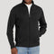 Zip-Up Stand Collar Sweatshirt for Men - Black