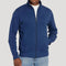 Zip-Up Stand Collar Sweatshirt for Men - Blue
