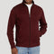 Zip-Up Stand Collar Sweatshirt for Men - Red