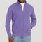 Zip-Up Stand Collar Sweatshirt for Men - Purple