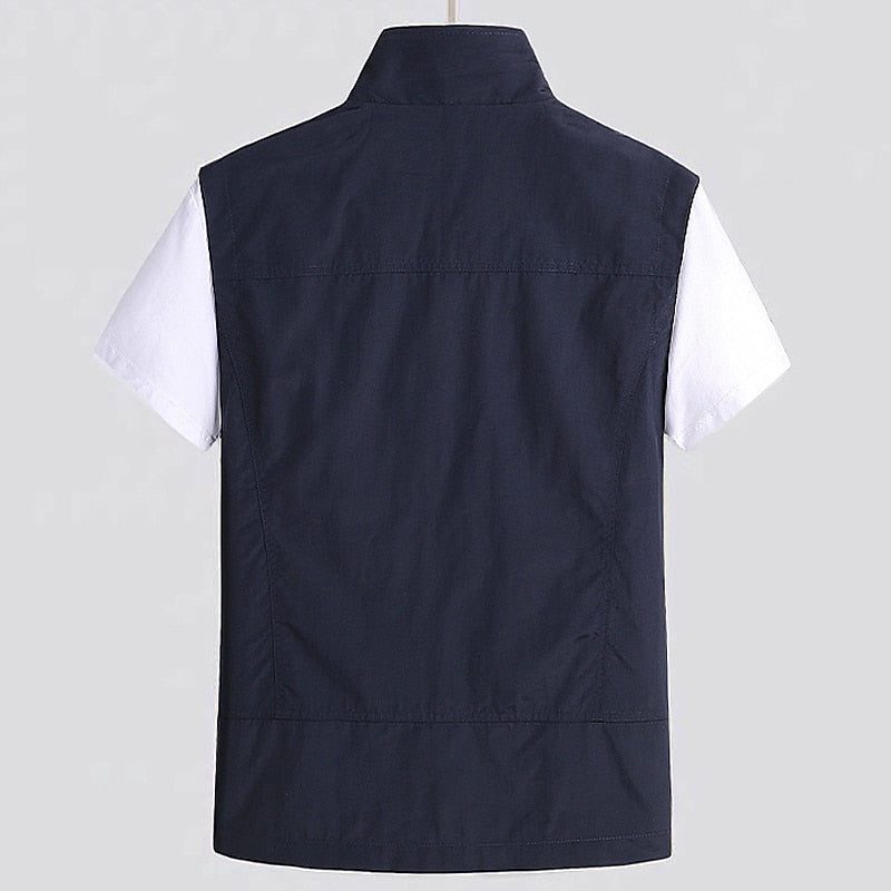 Zip-Up Stand Collar Vest for Men - View 2